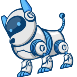 A friendly looking robot dog